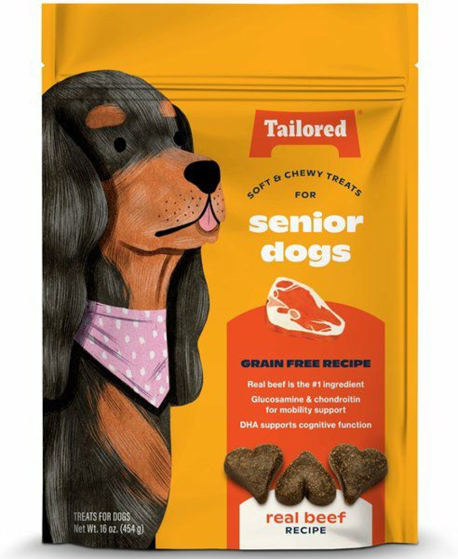 Soft & Chewy Treats * | Tailored Senior Real Beef Recipe Grain-Free Dog Treats, 16-Oz Bag Online