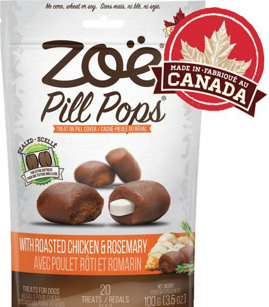 Soft & Chewy Treats * | Zoe Pill Pops Roasted Chicken With Rosemary Dog Treats, 3.5-Oz Bag Clearance