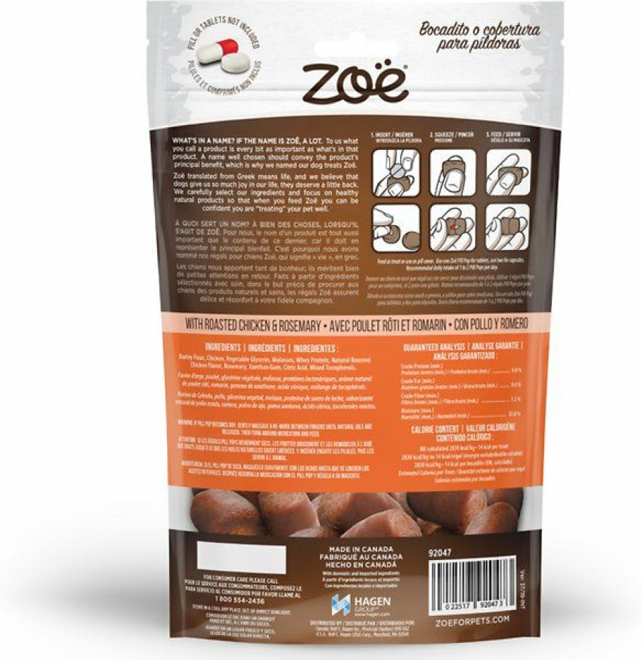 Soft & Chewy Treats * | Zoe Pill Pops Roasted Chicken With Rosemary Dog Treats, 3.5-Oz Bag Clearance