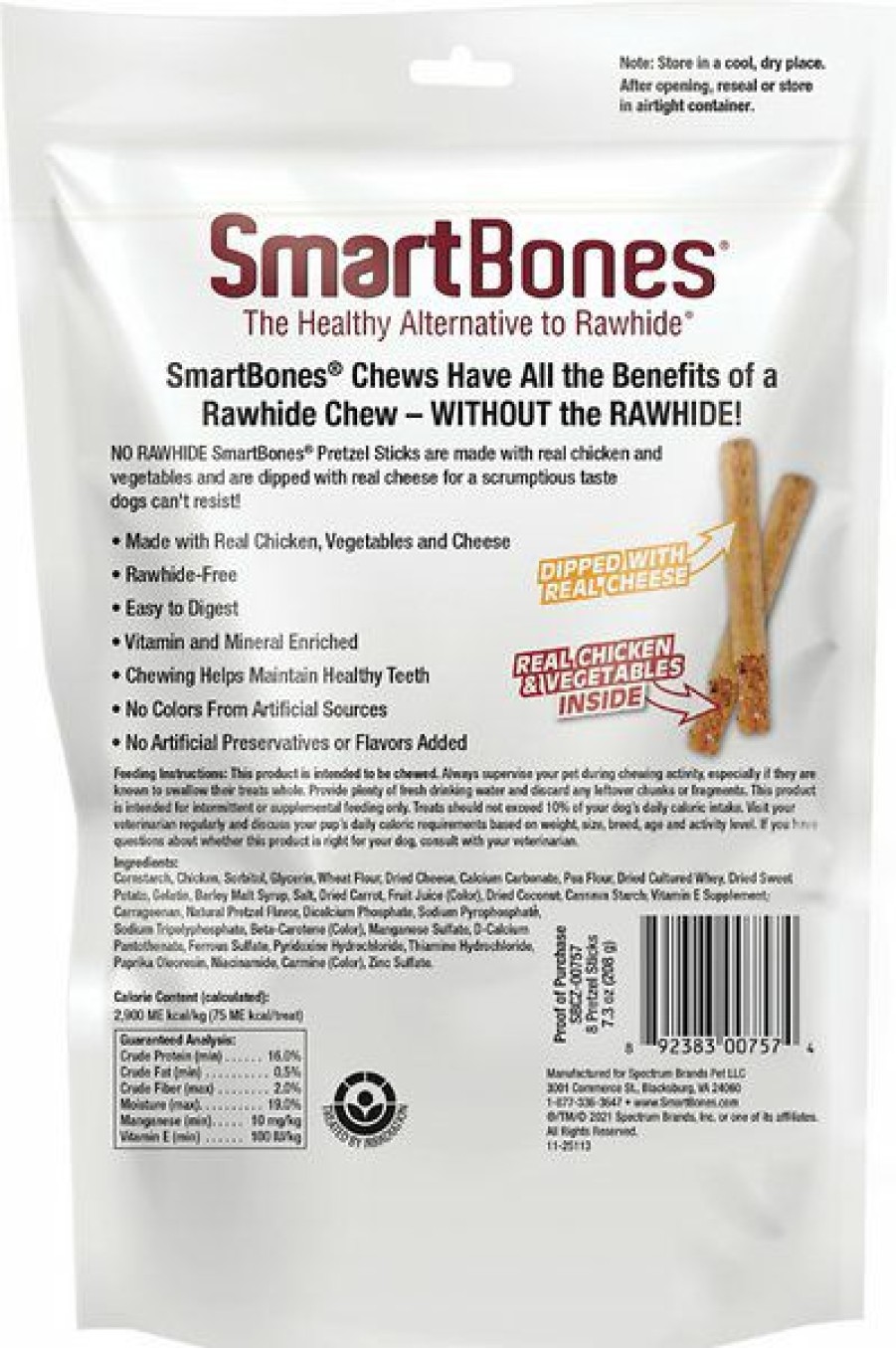 Soft & Chewy Treats * | Smartbones Pretzel Sticks Dipped Real Cheese Dog Treats, 8 Count Outlet