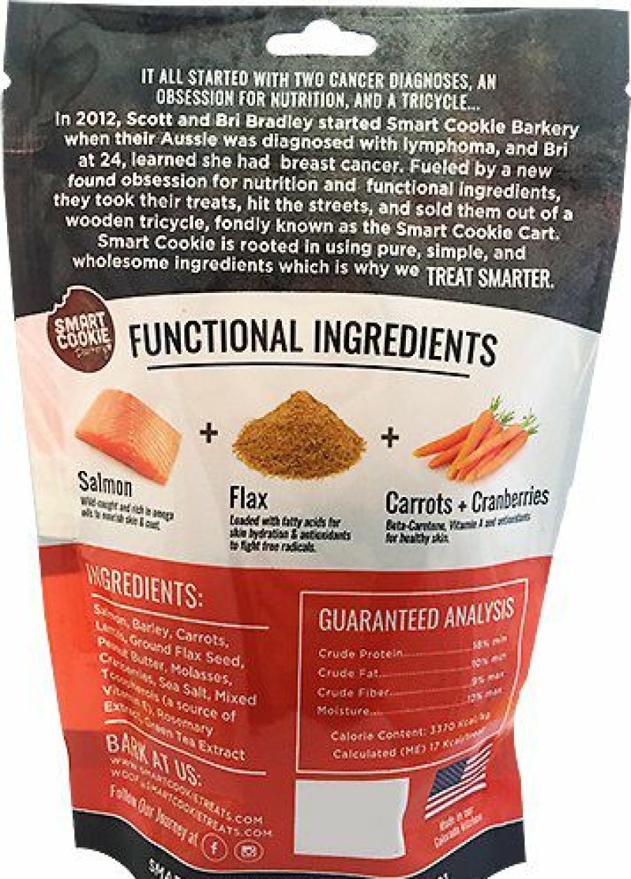 Soft & Chewy Treats * | Smart Cookie Barkery Skin & Coat Salmon Dog Treats, 8-Oz Bag Online