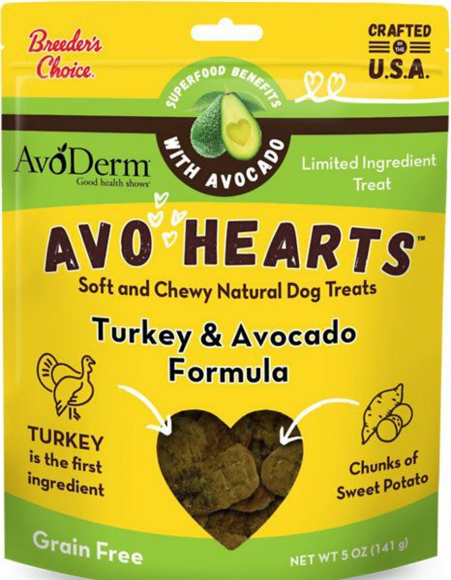 Soft & Chewy Treats * | Avoderm Avohearts Turkey & Avocado Formula Dog Treats, 5-Oz Bag Sale