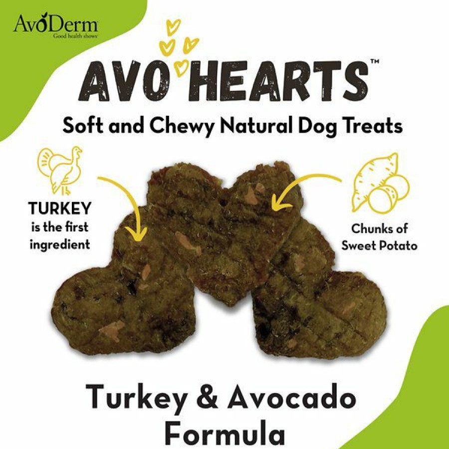 Soft & Chewy Treats * | Avoderm Avohearts Turkey & Avocado Formula Dog Treats, 5-Oz Bag Sale