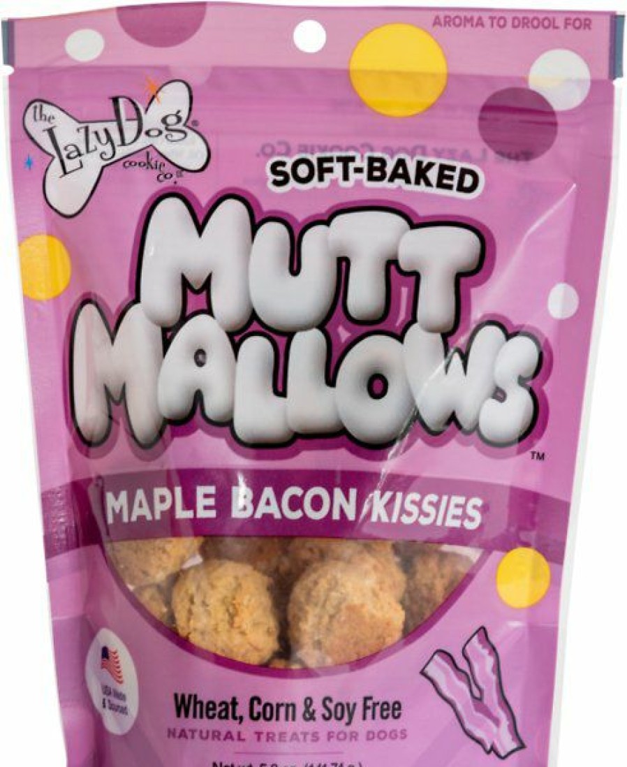 Soft & Chewy Treats * | The Lazy Dog Cookie Co. Mutt Mallows Maple Bacon Kissies Dog Treats, 5-Oz Bag Outlet