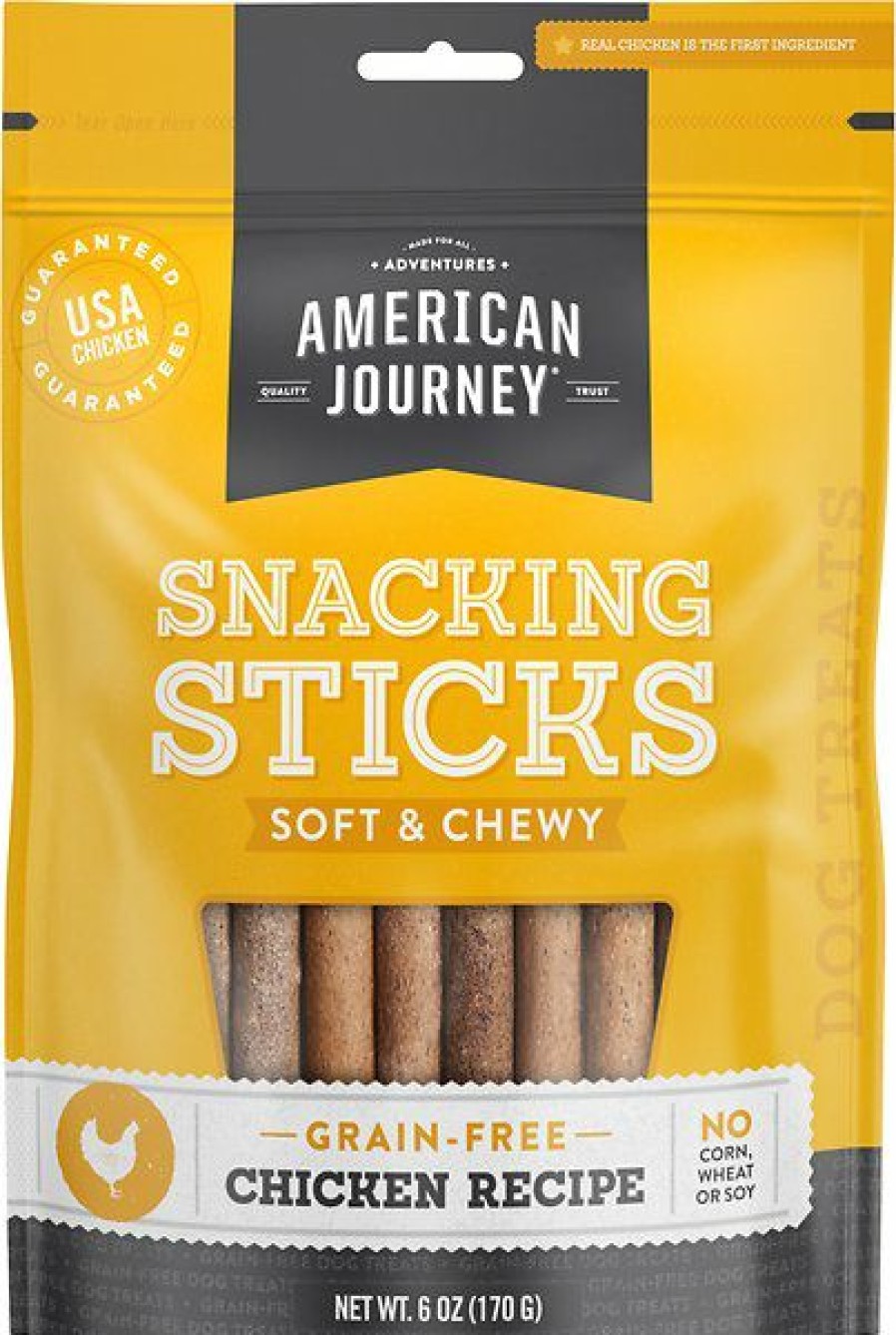 Soft & Chewy Treats * | American Journey Chicken Recipe Grain-Free Soft & Chewy Snacking Sticks Dog Treats, 6-Oz Bag Outlet