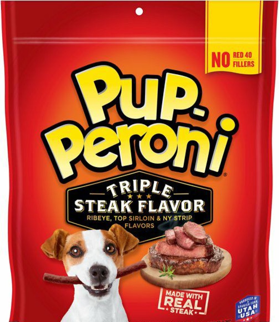 Soft & Chewy Treats * | Pup-Peroni Triple Steak Flavor Dog Treats, 22.5-Oz Bag Clearance