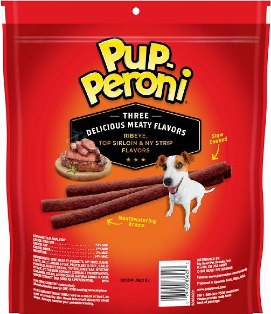 Soft & Chewy Treats * | Pup-Peroni Triple Steak Flavor Dog Treats, 22.5-Oz Bag Clearance