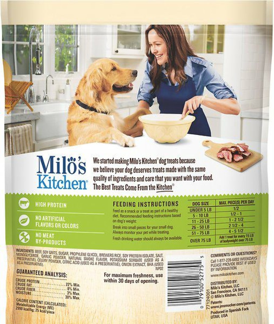 Soft & Chewy Treats * | Milo'S Kitchen Beef Sausage Slices With Rice Dog Treats Sale