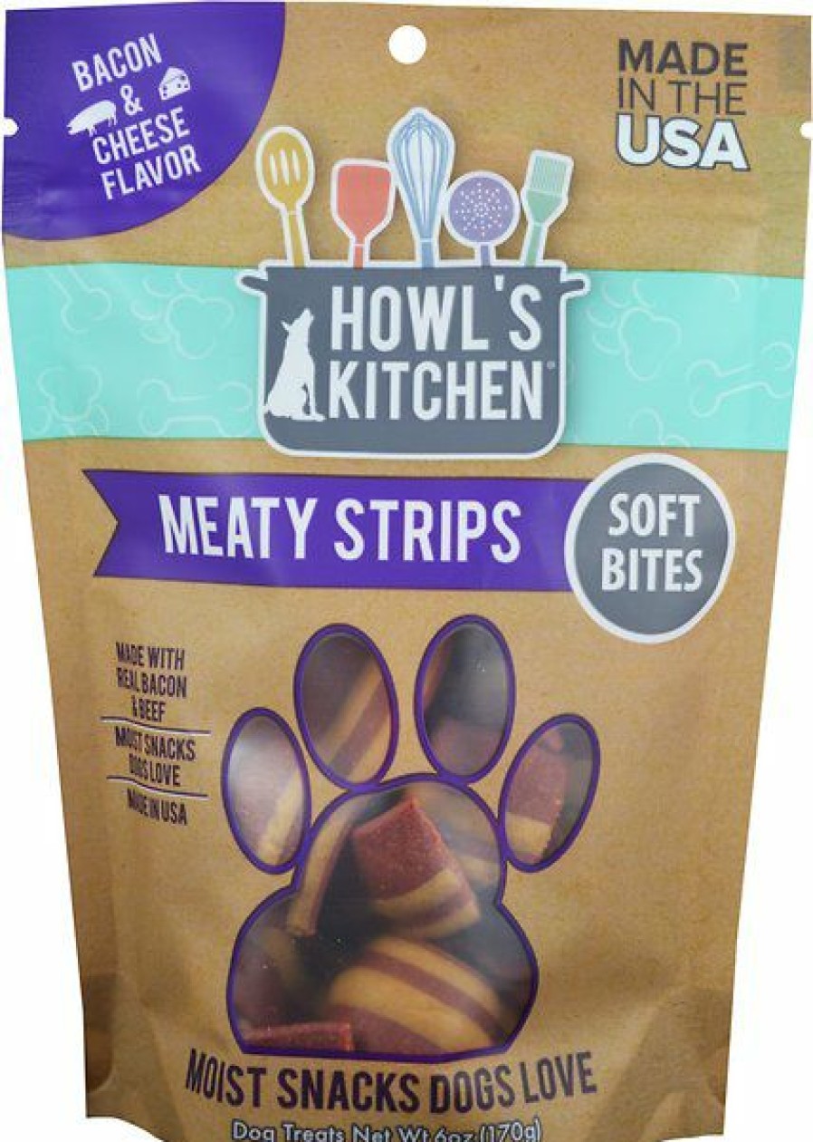 Soft & Chewy Treats * | Howl'S Kitchen Meaty Strips Bacon & Cheese Flavor Dog Treats, 6-Oz Clearance