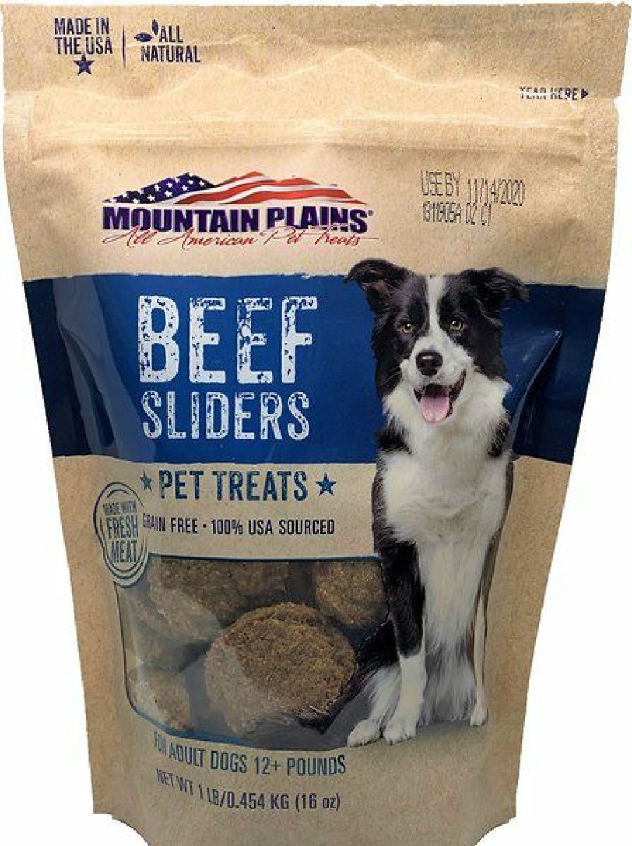 Soft & Chewy Treats * | Mountain Plains All American Pet Treats Beef Sliders Grain-Free Dog Treats, 1-Lb Bag Clearance