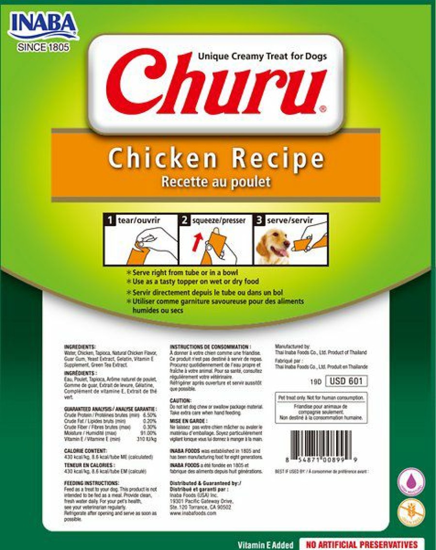 Soft & Chewy Treats * | Inaba Churu Chicken Recipe Grain-Free Lickable Dog Treat, 0.7-Oz, Pack Of 8 Outlet