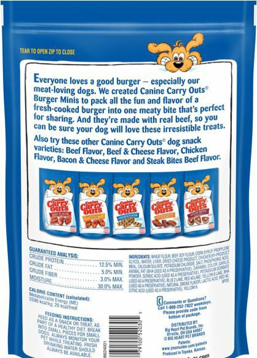 Soft & Chewy Treats * | Canine Carry Outs Burger Minis Beef Flavor Dog Treats Clearance